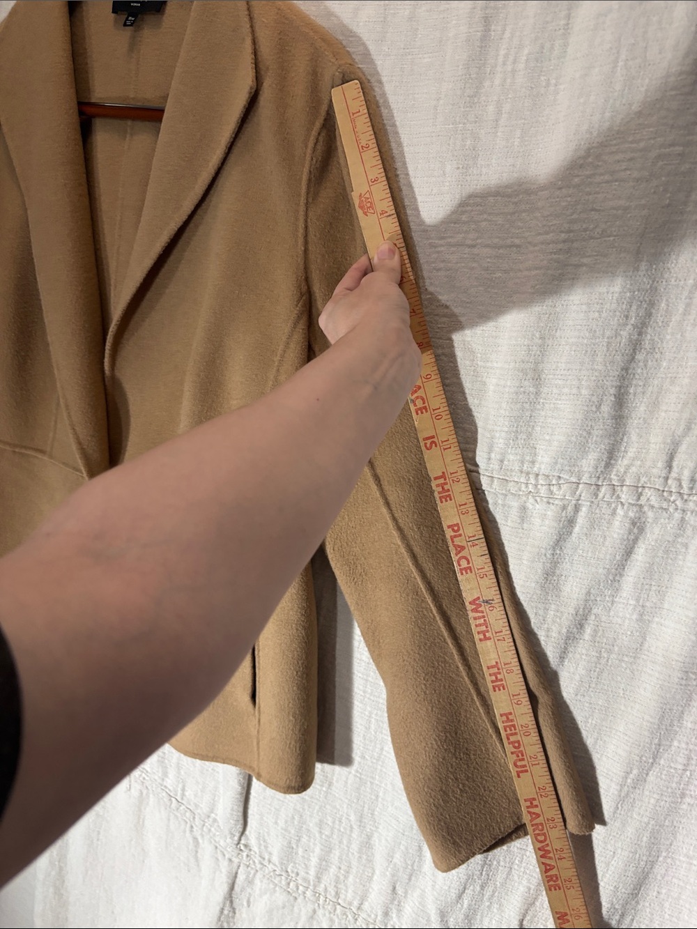 Talbots Camel Wool Blend Single-Button Knit Blazer Jacket Pockets Plus Size 16W - Picture 7 of 9